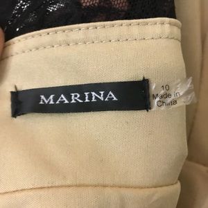 Marina black/beige formal dress